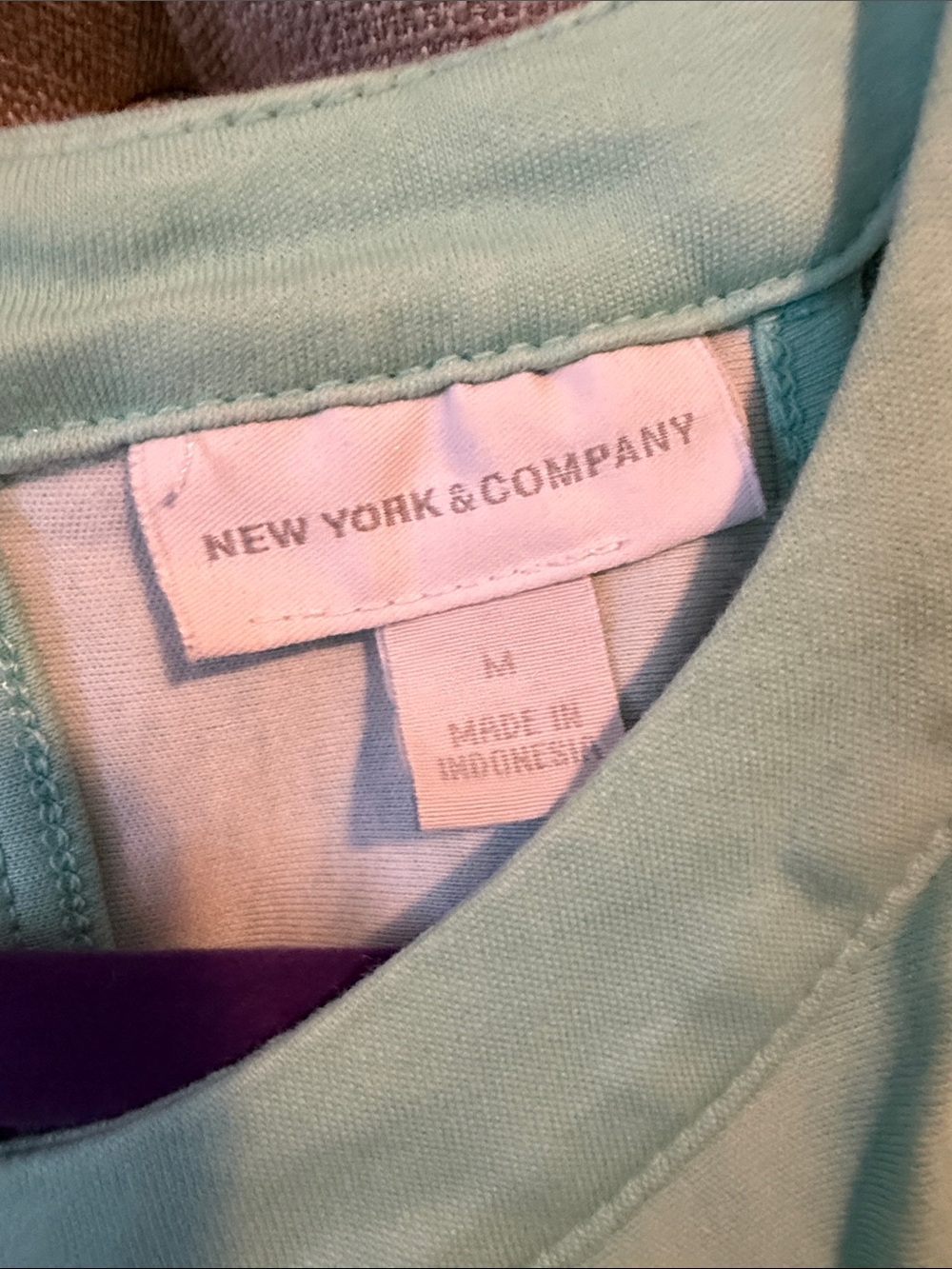 New York & Company Mint Green Tee - Picture 3 of 3